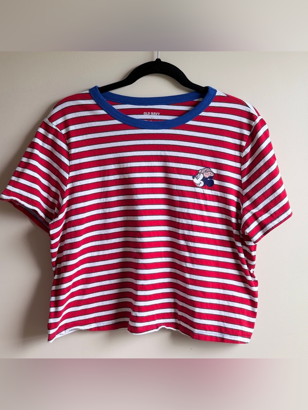 Old Navy Disney Minnie Mouse Striped Tee Women’s Size Large